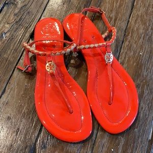 Neon Orange Tory Burch Sandals